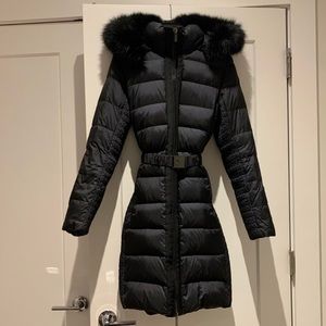 Diane Von Furstenberg (DVF) black puffer winter coat, size M